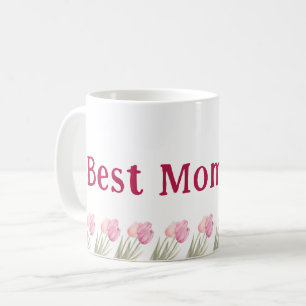 Mug Meilleure Maman Ever Fleurs Rose Soft pour la Fête