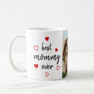 Mug Meilleure Maman Ever Rouge Coeur Pas de Photo Fête
