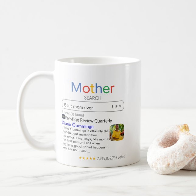 Mug Meilleure Maman Ever—Vérifié par les Résultats de  (Avec donut)