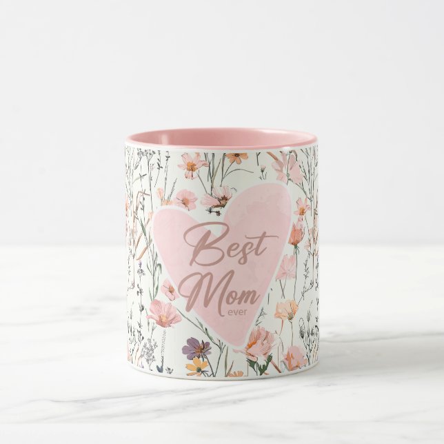 Mug Meilleure Maman Fleur de sauvage  (Centre)