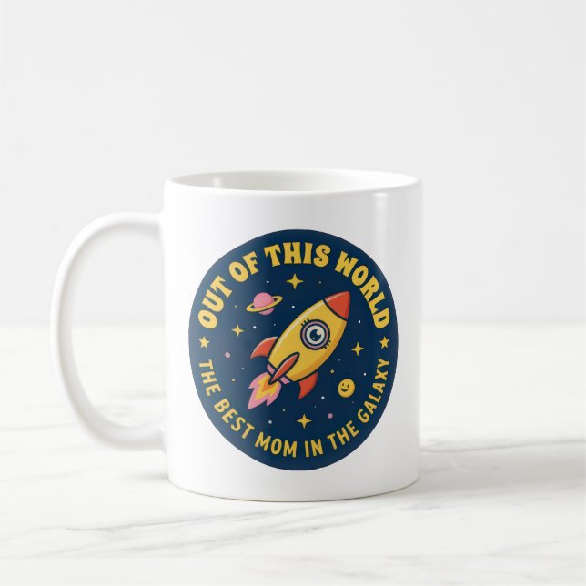 Mug Meilleure Maman Fusée Maman Anniversaire Fête des  (Gauche)