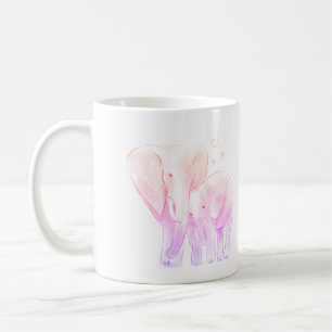 Mug Meilleure maman jamais adorable sketch d'éléphant