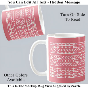 Mug Meilleure maman jamais caché Message 141WP nouveau