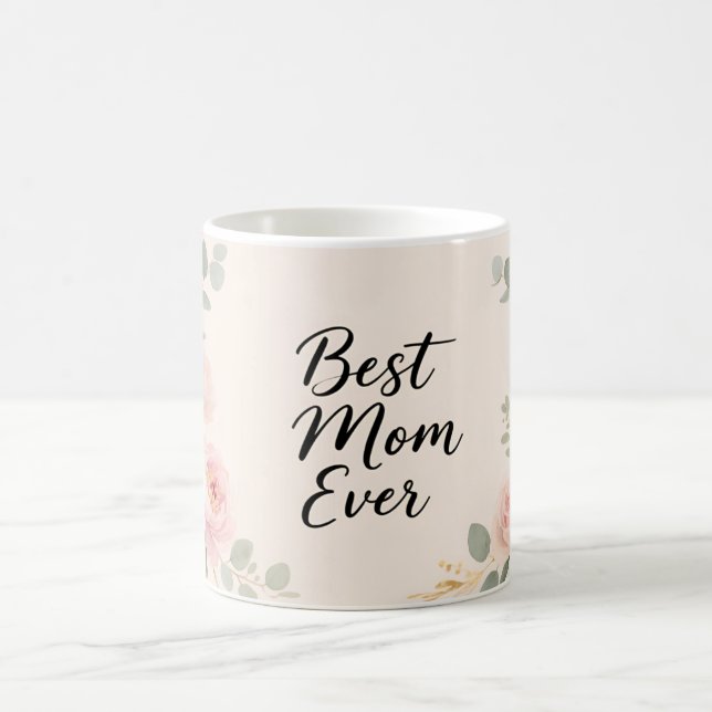 Mug Meilleure Maman Jamais Conception de Cadeau Floral (Centre)