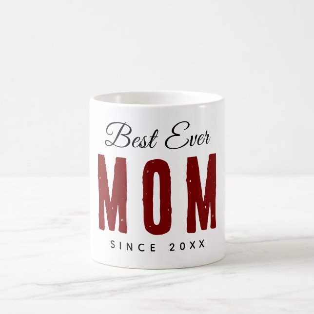 Mug Meilleure Maman Jamais Depuis 20XX Moderne Simple  (Centre)