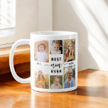 Mug Meilleure maman jamais - Fête des mères Collage ph<br><div class="desc">Célébrez votre mère avec la "Meilleure maman jamais" Mère's Day Photo Collage Coffee Mug. Cette tasse personnalisée présente un collage magnifiquement arrangé de photos chères, capturant des moments et des souvenirs spéciaux. Le message chaleureux "Best Mom Ever" ajoute une touche d'amour. Fabriqué en céramique de haute qualité, il est à...</div>