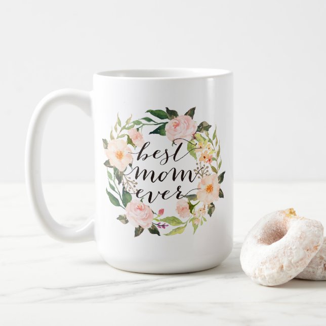 Mug Meilleure maman jamais, fête des mères, couronne f (Avec donut)