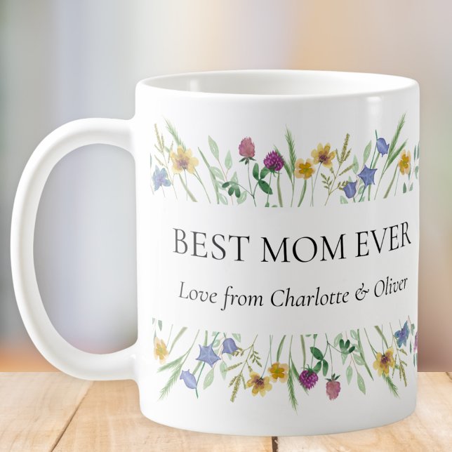 Mug Meilleure Maman Jamais Fleur de Florale  (Créateur téléchargé)