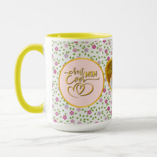 Mug Meilleure maman Jamais Floral Photo Fête des Mères