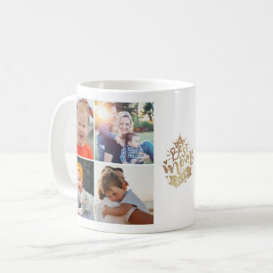 Mug Meilleure Maman Jamais Gold Letter 9 Photo Collage