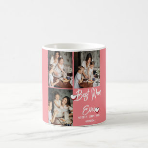 Mug meilleure maman jamais, mère Jour, trois photo col