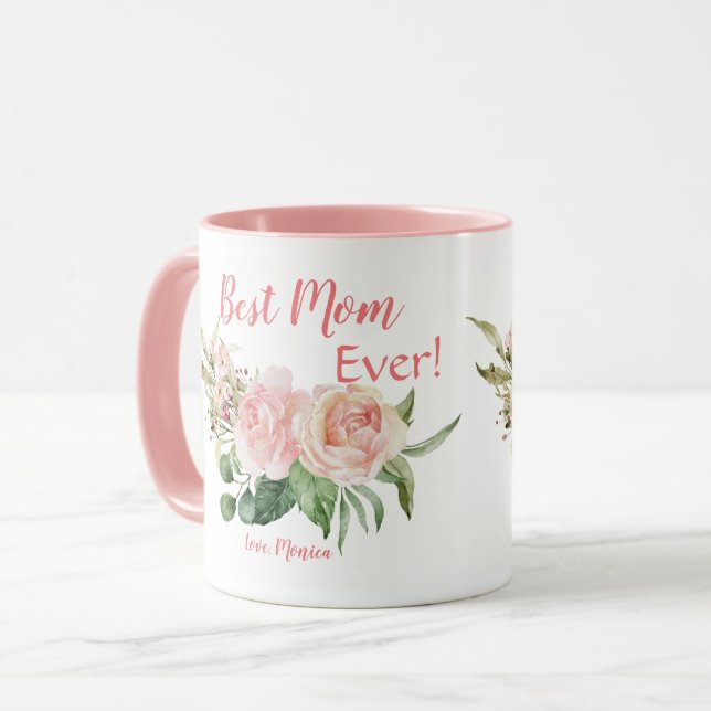 Mug Meilleure maman jamais mignonne mère jour personna (Devant gauche)