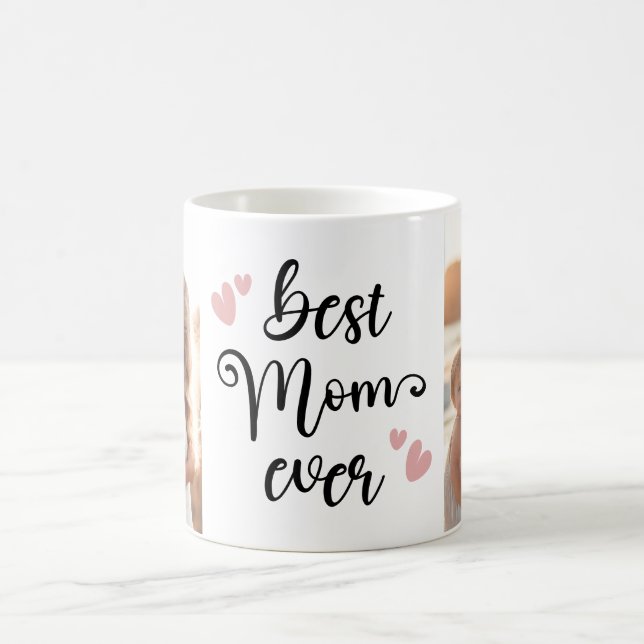 Mug Meilleure maman jamais mignonne script blush Coeur (Centre)