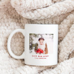 Mug Meilleure maman jamais minimaliste texte de machin<br><div class="desc">Une photo simple meilleure maman jamais tasse. Cette tasse à café photo est dotée d'une photo et d'une simple machine à écrire rouge texte et photo. L'image affichée est à des fins d'illustration seulement et doit être remplacée par votre photo. Tout le texte à l'avant et à l'arrière de la...</div>