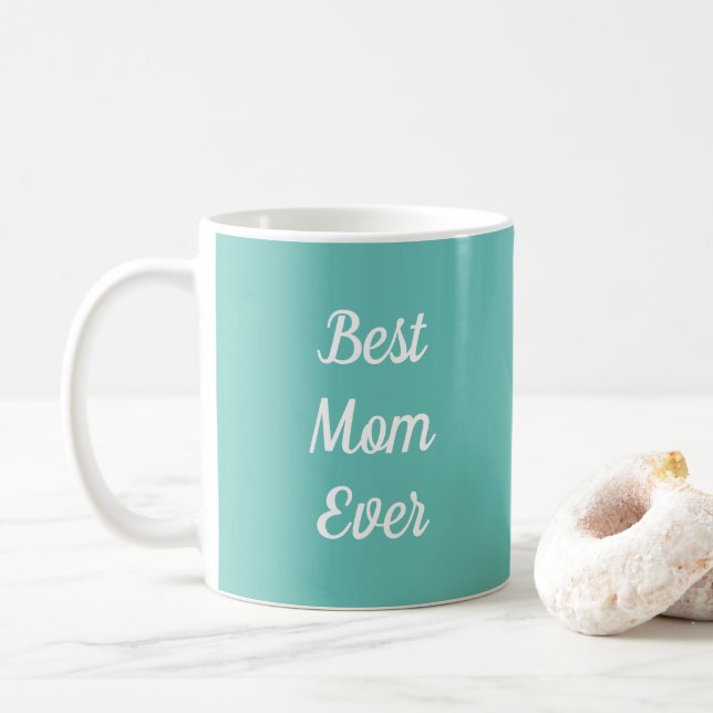 Mug Meilleure maman jamais Modèle typographie Lumière  (Avec donut)