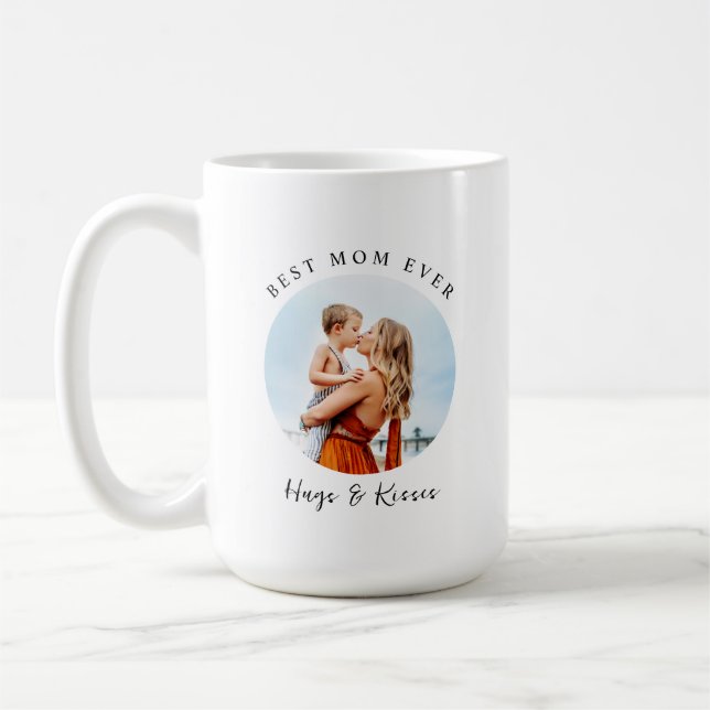 Mug Meilleure maman jamais photo personnalisée (Gauche)