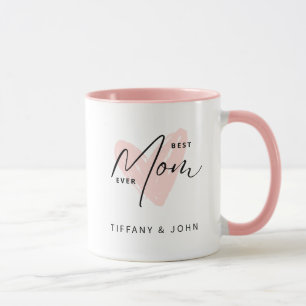 Mug Meilleure Maman Jamais Rose Coeur Script mignon Me