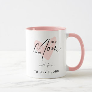 Mug Meilleure Maman Jamais Rose Coeur Script mignon Me