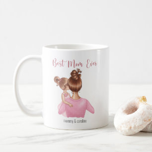 Mug Meilleure maman jamais rose personnalisée