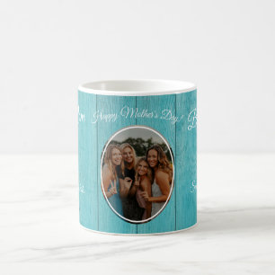 Mug Meilleure maman jamais Russe Turquoise Tournesol p