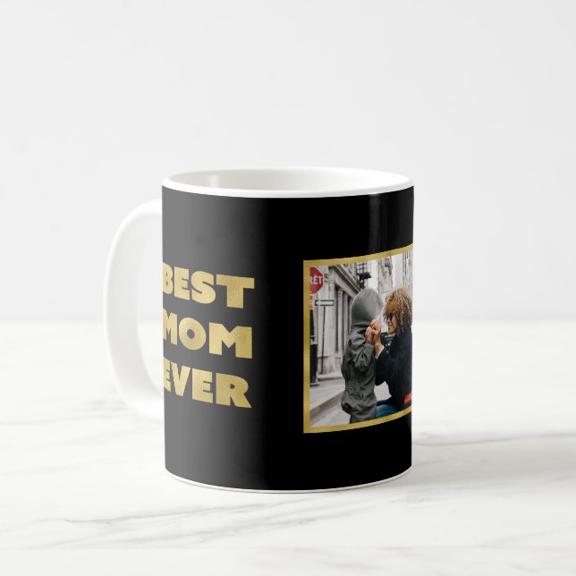 Mug Meilleure Maman Jamais Simple Photo Moderne Fête d (Devant gauche)