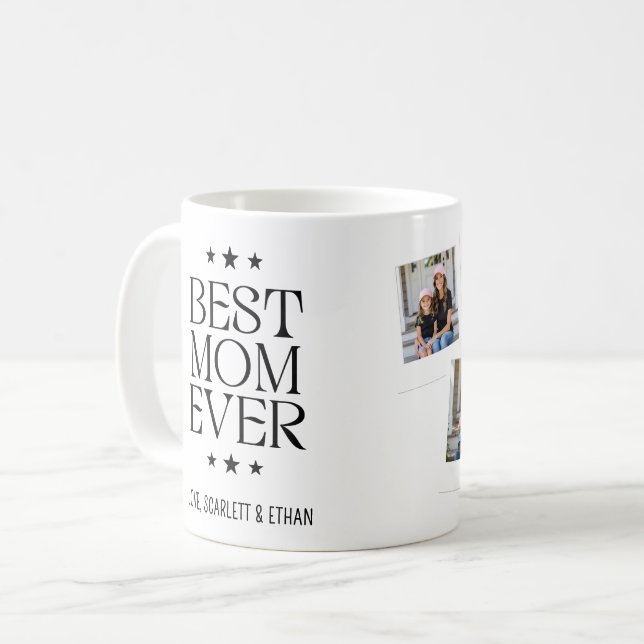 Mug Meilleure Maman Jamais Snapshot Moderne Style 4 Ph (Devant gauche)
