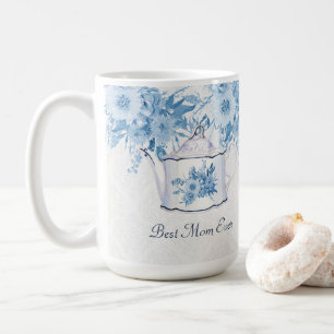 Mug Meilleure maman Jamais Teapot Dusty Blue n Blanc F