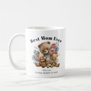 Mug Meilleure maman Jamais Teddy Ours Floral Famille
