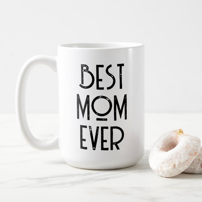 Mug Meilleure Maman Jamais Typographie Moderne Cadeau  (Avec donut)