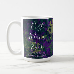 Mug Meilleure Maman Jardin Élégant Main Florale Peinte