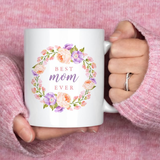 Mug Meilleure maman Jour Floral Mère cadeau (Créateur téléchargé)