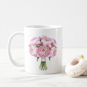 Mug Meilleure Maman Jour Pink Peony Bouquet Fête des m