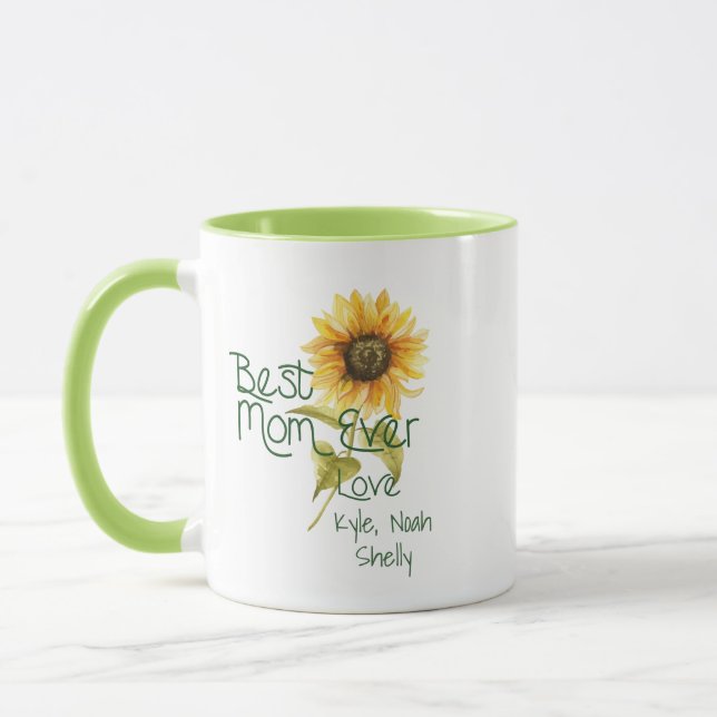 Mug Meilleure maman #maternsday Cadeau de tournesol pe (Gauche)