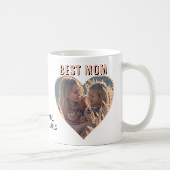 Mug Meilleure maman mignonne Coeur Photo Fête des Mère (Droite)