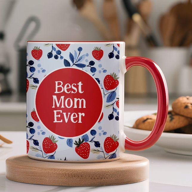 Mug Meilleure maman Motif aux fraises Photo (Remind mommy she's truly the "berry best." )