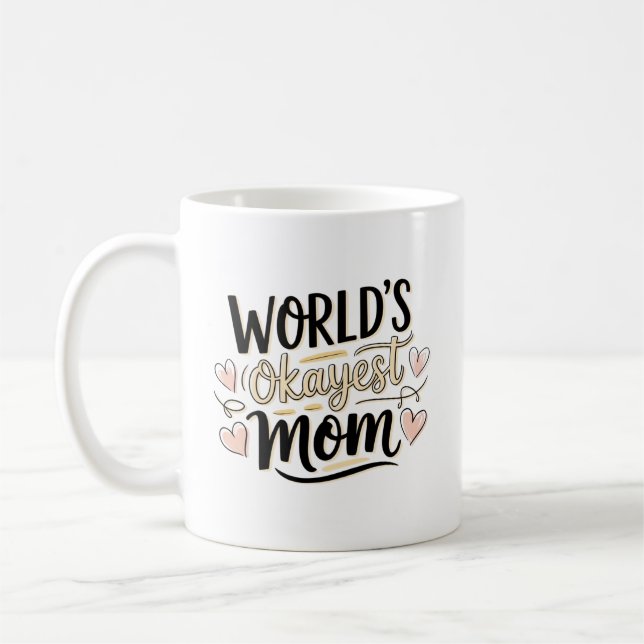 Mug Meilleure Maman Moyenne du Monde (Gauche)