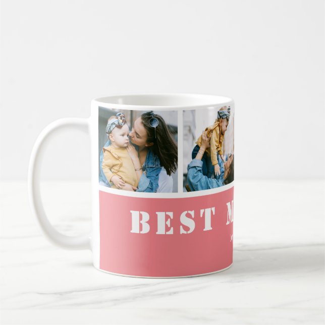 Mug Meilleure Maman Personnalisée 4 Photos (Gauche)