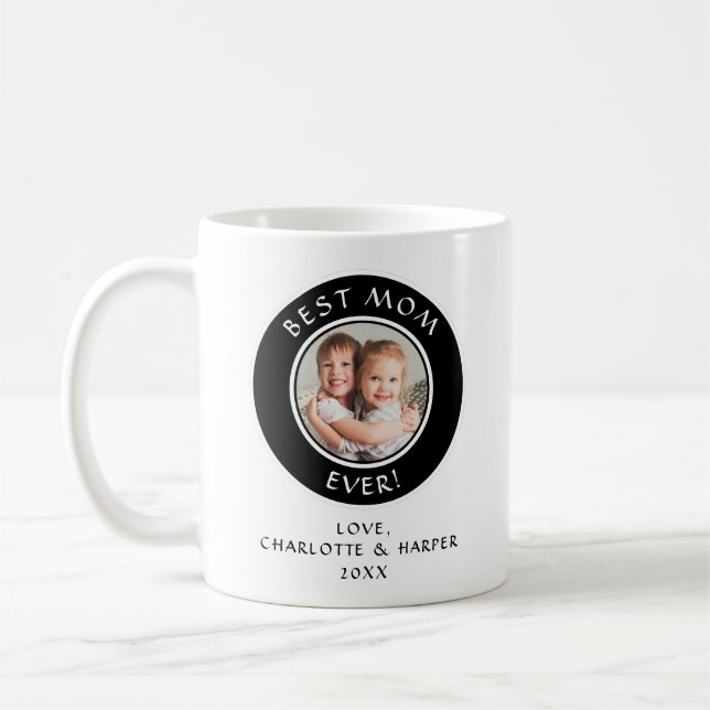 Mug Meilleure Maman Personnalisée Photo Maman Moderne  (Gauche)