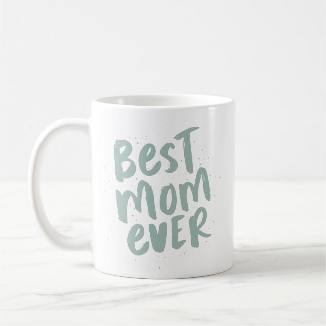 Mug Meilleure maman que jamais moderne tendance verte  (Gauche)