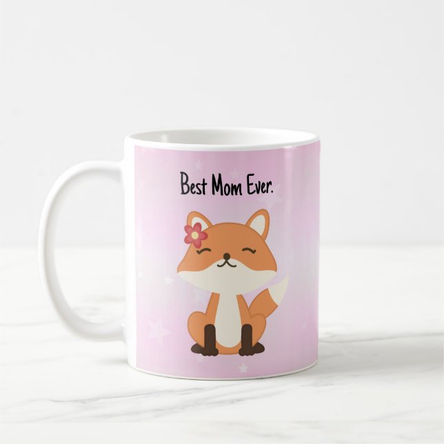 Mug Meilleure Maman Renard Rose (Gauche)