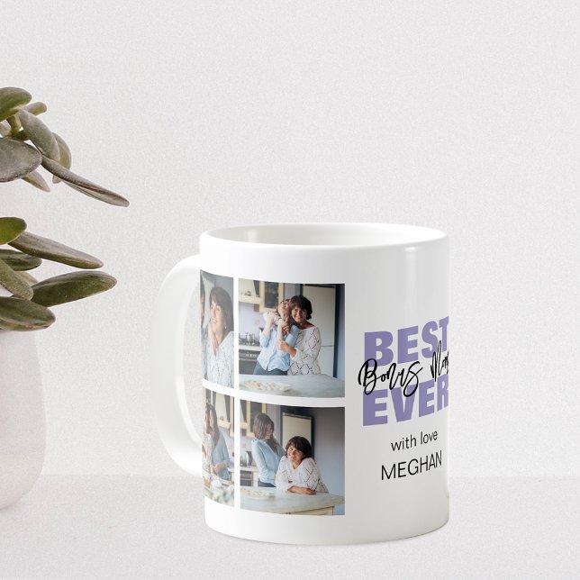 Mug Meilleure Maman Supplémentaire Moderne | Collage d (Créateur téléchargé)