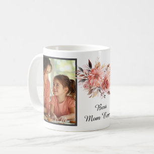 Mug Meilleure Maman Terre Cuite Florale 2 Photo Souven