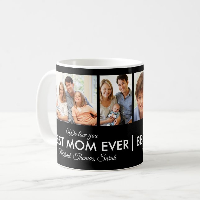 Mug Meilleure Maman Toujours Fête des mères Collage ph (Devant gauche)