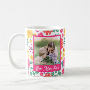 Mug Meilleure Maman Toujours Moderne Floral Photo Coll