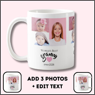 Mug Meilleure Mémé du Monde depuis l'année 3 Photo Mig
