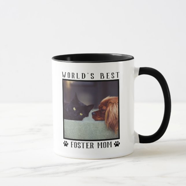Mug Meilleure mère d'accueil au monde Empreintes de pa (Droite)