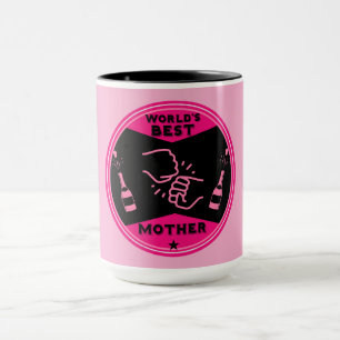 Mug Meilleure mère du monde rose original