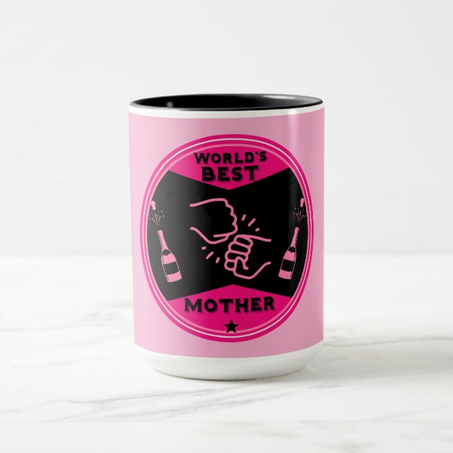 Mug Meilleure mère du monde rose original (Centre)