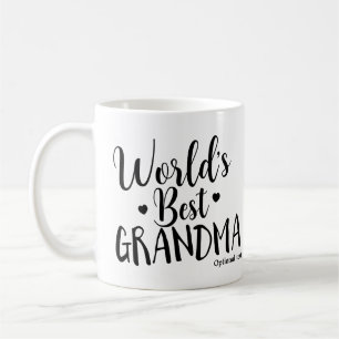 Mug MEILLEURE MÈRE GRAND-MÈRE Nom personnalisé