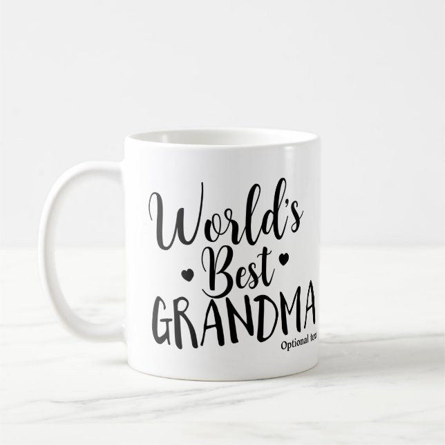 Mug MEILLEURE MÈRE GRAND-MÈRE Nom personnalisé (Gauche)